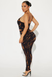 SC Sexy Print Sling Slim Maxi Dress GYZY-8965
