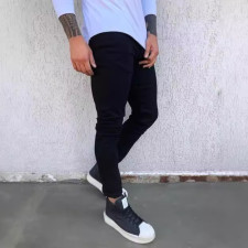 SC Men's Fashion Black Slim Pencil Jeans GBBF-666
