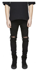 SC Men's Solid Color Casual Holes Jeans GWBM-K16