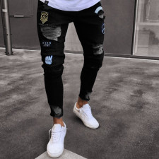 SC Men's Skinny Embroidered Holes Jeans GBBF-207