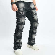 SC Men's Vintage Cat Whiskers Casual Straight Leg Jeans GWBM-4246