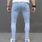 SC Men's Color Block Patchwork Skinny Jeans GWBM-639