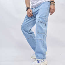 SC Men's Casual Solid Color Loose Jeans GWBM-4021