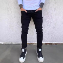 SC Men's Fashion Black Slim Pencil Jeans GBBF-666