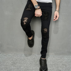 SC Men's Casual Holes Slim Pencil Jeans GBBF-1128
