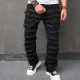SC Men's Solid Color Loose Tassel Jeans GBBF-705