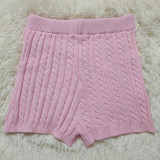 SC Solid Color Sexy Knits Sling Two Piece Shorts Set GCNF-0232