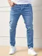 SC Men's Holes Pencil Jeans GBBF-66220