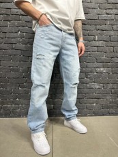 SC Men's Casual Holes Loose Straight Jeans GBBF-662073