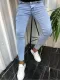 SC Men's Solid Color Washed Pencil Jeans GBBF-1851