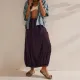 SC Solid Color Patchwork Drawstring Long Skirts BS-1406
