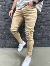 SC Men's Casual Solid Color Slim Jeans GBBF-662623