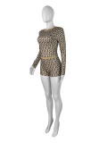 SC Long Sleeve Print Slim Two Piece Pants Set CH-25017