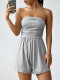 SC Solid Color Wrap Chest Romper BS-1404