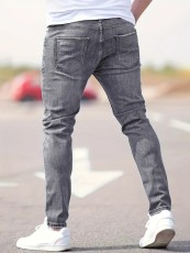 SC Men's Solid Color Tight Pockets Jeans GBBF-66222