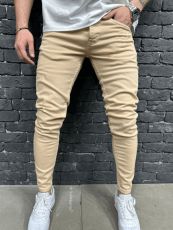 SC Men's Casual Solid Color Slim Jeans GBBF-662623