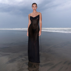 SC Backless See Through Slign Maxi Dress XEF-K25D65593