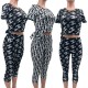 VIP1 Print Short Sleeve Shorts Two Piece Set QKYF-71396