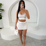SC Sexy Sleeveless Tank Tops Sport Skirts Suit XEF-K24S64305