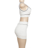 SC Sexy Sleeveless Tank Tops Sport Skirts Suit XEF-K24S64305