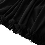 SC Solid Color Mesh Half Body Skirt GXYF-0464