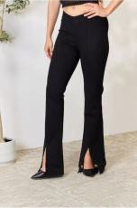SC Solid Color Split Flare Pants QOUY-6059