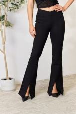 SC Solid Color Split Flare Pants QOUY-6059