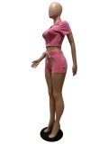 SC Fashion Casual Short Sleeve Shorts Suit CM-9523