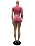 SC Fashion Casual Short Sleeve Shorts Suit CM-9523