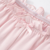 SC Solid Color Short Sleeve Two Piece Pants Set GSZM-Y25ST104