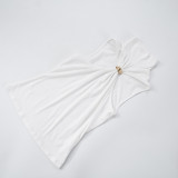 SC Solid Color Sleeveless High Collar Vest GSZM-G25TP054