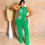 SC Solid Color Print Sleeveless Loose Jumpsuit CYA-901747