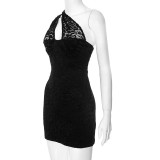 SC Irregular Hollow Out Lace Mini Dress GDSF-J25DS019