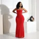 SC Sexy Hot Drill Solid Color Maxi Dress CYA-901715