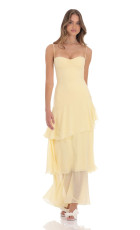 SC Solid Color Pleated Sling Maxi Dress GLJS-B8298GLJS-B8298