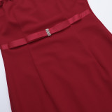 SC Solid Color Tube Tops Slim Maxi Dress FL-ZX24455PFO