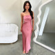 SC Tube Top Sexy Backless Satin Maxi Dress FL-YJ25003PFO