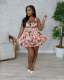 SC Print Halter Princess Bubble Mini Dress QODY-6057