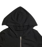 SC Short Sleeve Zipper Hooded Two Piece Pants Set LM-8433