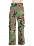 SC Camouflage Print Loose Straight Pants SH-391366