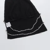 SC Pearl chain Halterneck Backless Top Half Skirt Set FL-WQ25041MHO