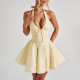SC Deep V Neck Backless Mini Dress FL-YL25025MHO