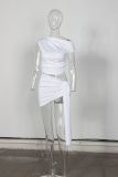 SC Solid Color Slash Neck Tops And Skirts 2 Piece Set YWXS-XS-XSL445010