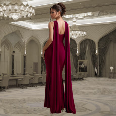 SC Casual Flutter Solid Color Maxi Dress BY-7278