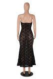 SC Lace See Through Slim Maxi Dress MZ-2901