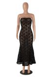 SC Lace See Through Slim Maxi Dress MZ-2901