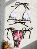 SC Sexy Print Tie Up Bikinis Two Piece Swimsuit CASF-6768