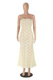 SC Lace See Through Slim Maxi Dress MZ-2901