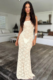 SC Lace See Through Slim Maxi Dress MZ-2901