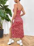 SC Floral Print Spaghetti Strap Slit Maxi Dress WSYF-5975